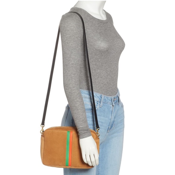 Clare V. Camel Suede Marisol Crossbody Bag NWT - Picture 6 of 15